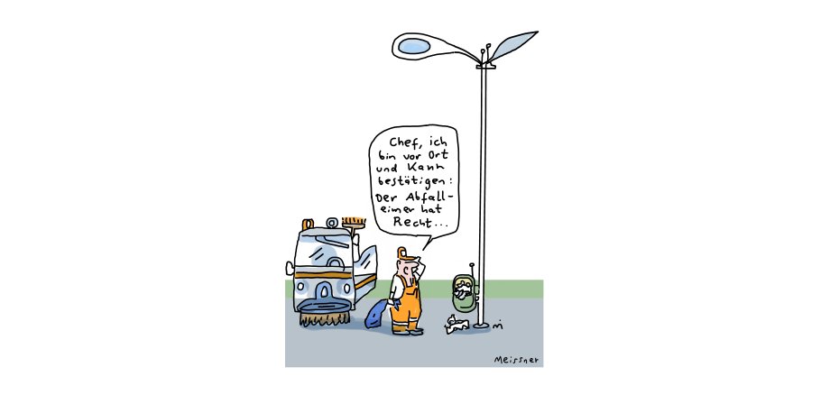 Cartoon-Reihe „Smarte Region MYK10“ - Müllabfuhr