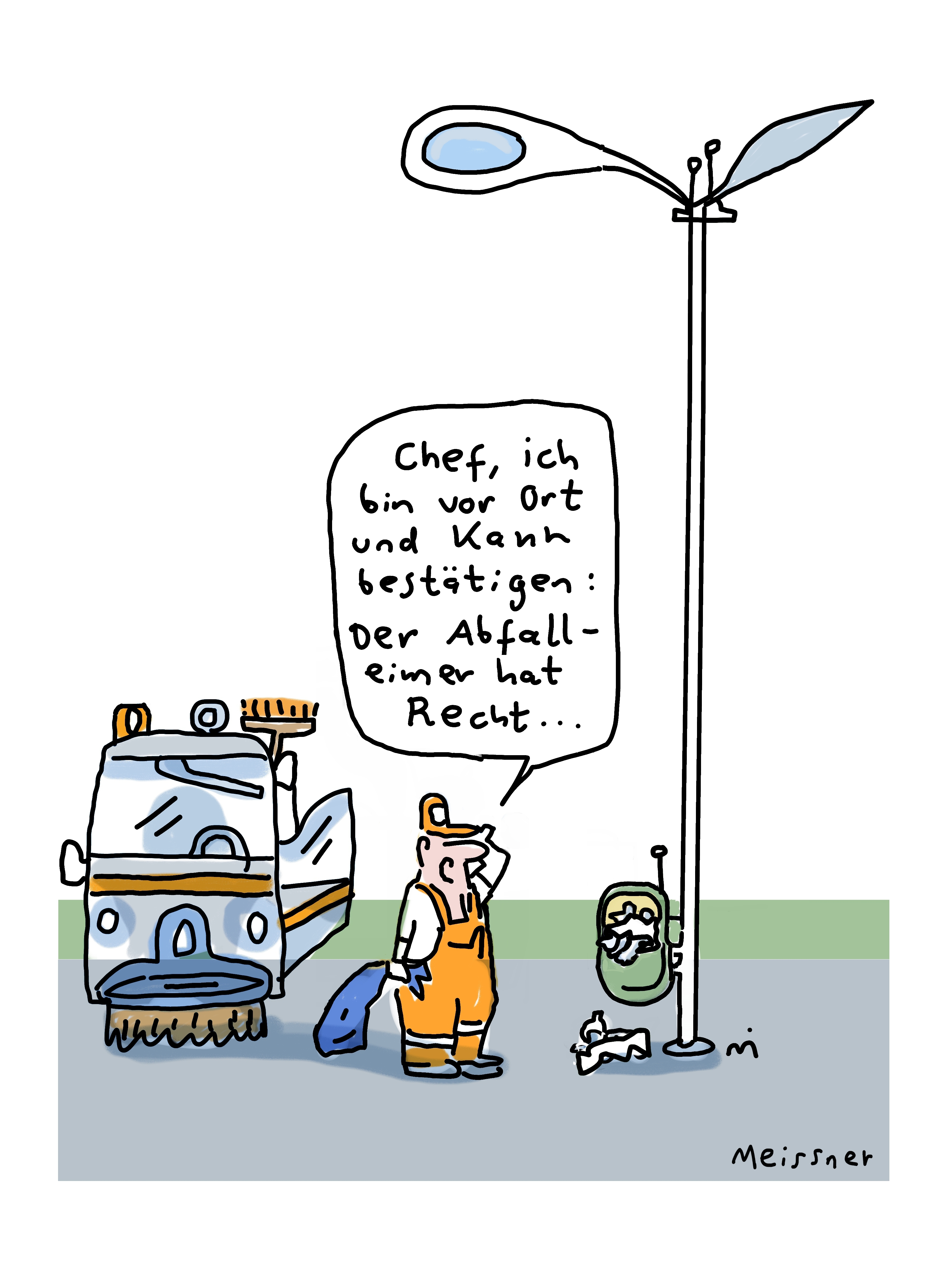 Cartoon-Reihe „Smarte Region MYK10“ - Müllabfuhr