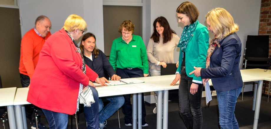 Die Mitglieder des Arbeitskreises Gesundheit bei ihrem Treffen im Kreishaus. 