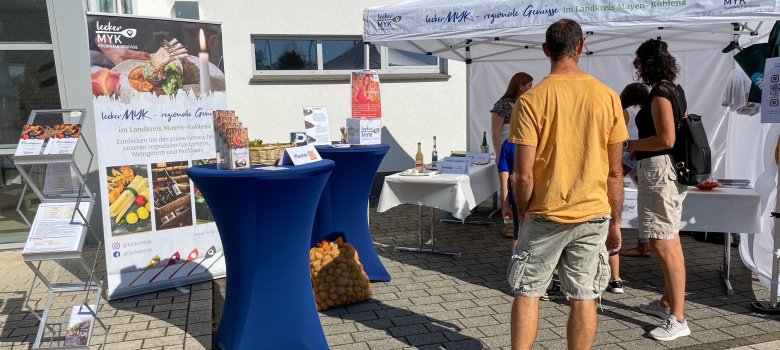 Auch Lecker.MYK war mit einem Stand auf dem Regionalmarkt in Ochtendung vertreten. 