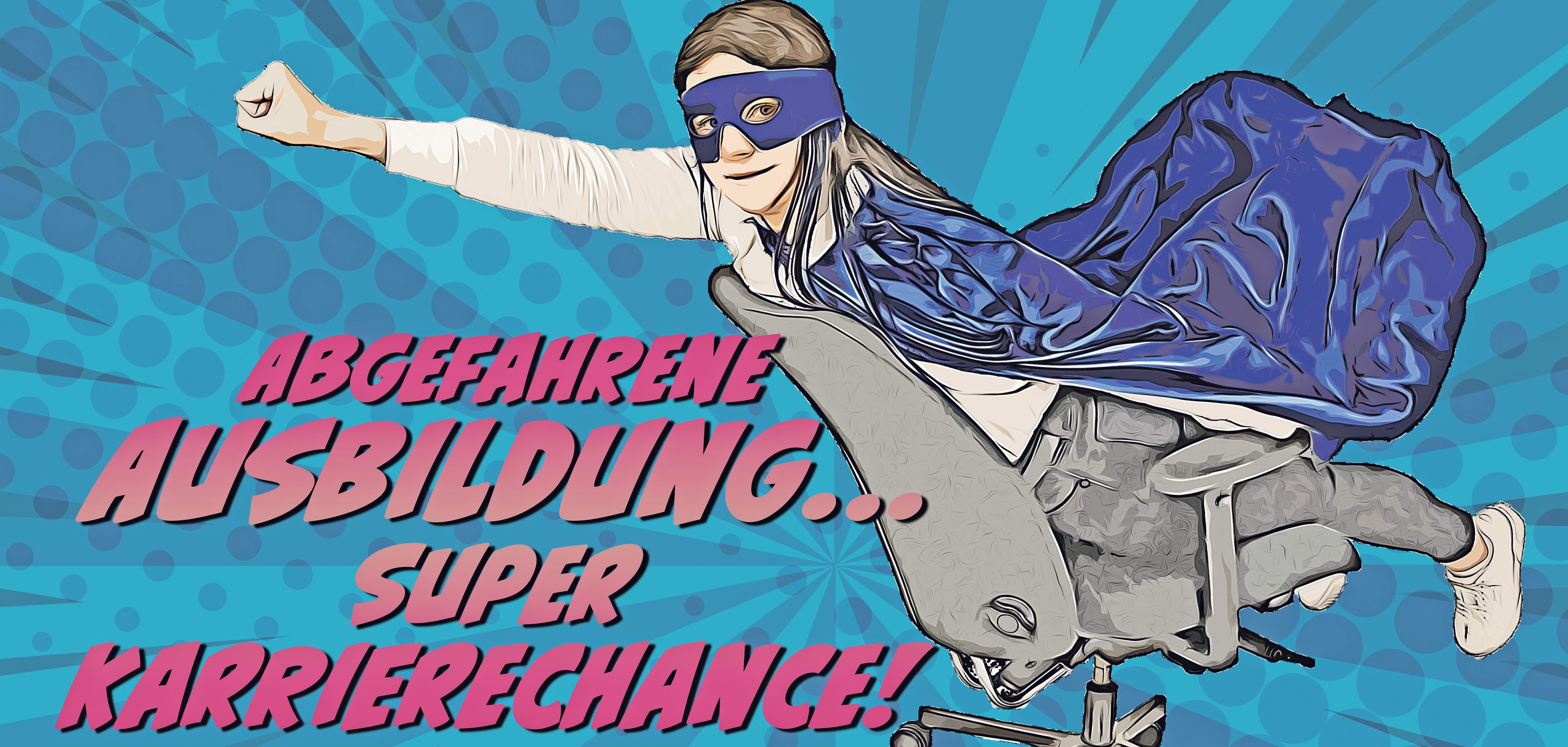 Anwärter werben um neue junge Kollegen und Freunde: Für die Helden-Ausbildungskampagne legen sich die Nach-wuchskräfte im Kreishaus voll ins Zeug.