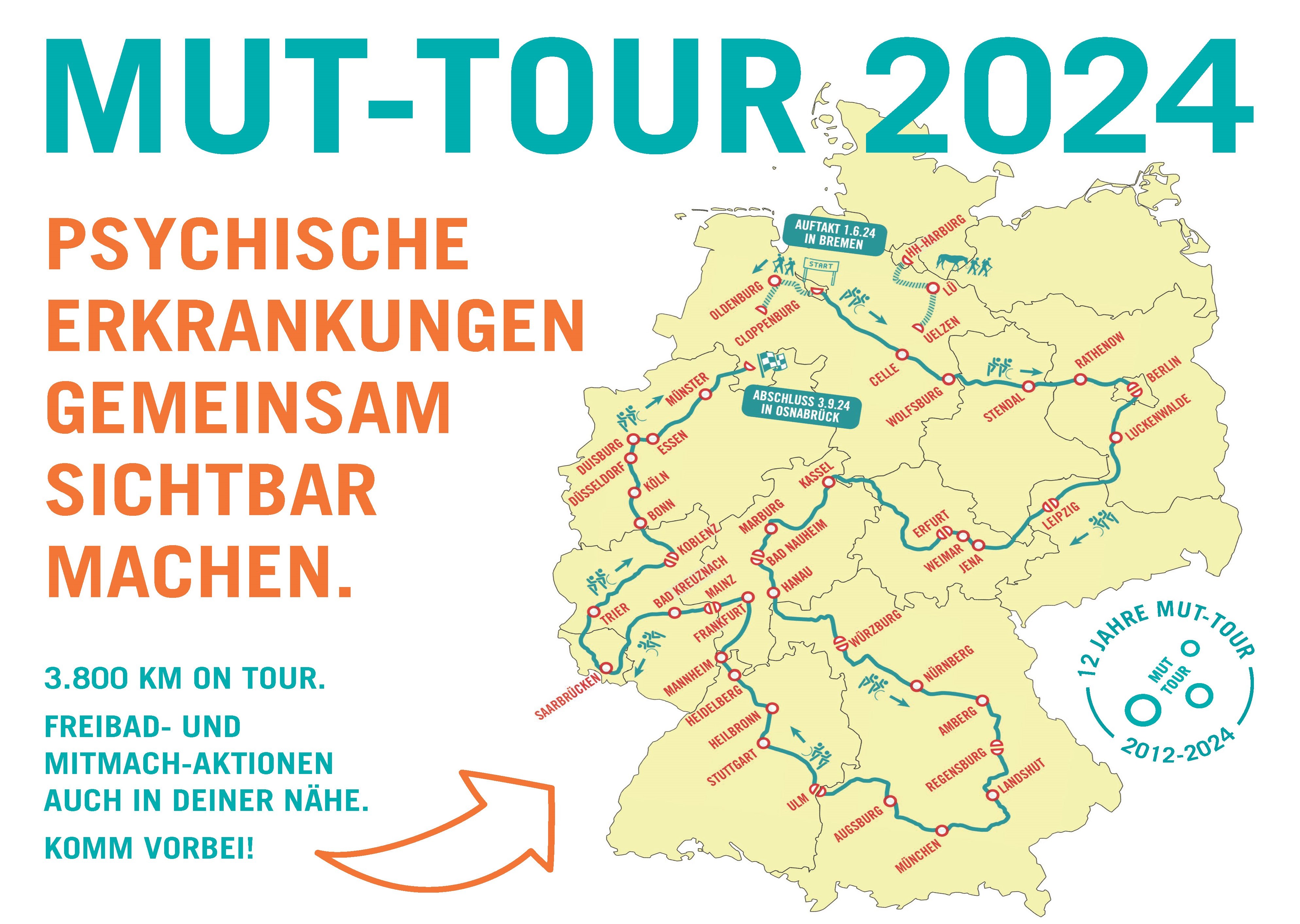 MUT-TOUR – Gemeinsam unterwegs für einen offenen Umgang mit Depressionen