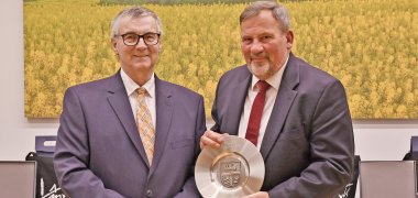 Landrat Dr. Saftig und Hartmut Dressel
