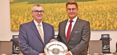 Landrat Dr. Saftig und Matthias Nester