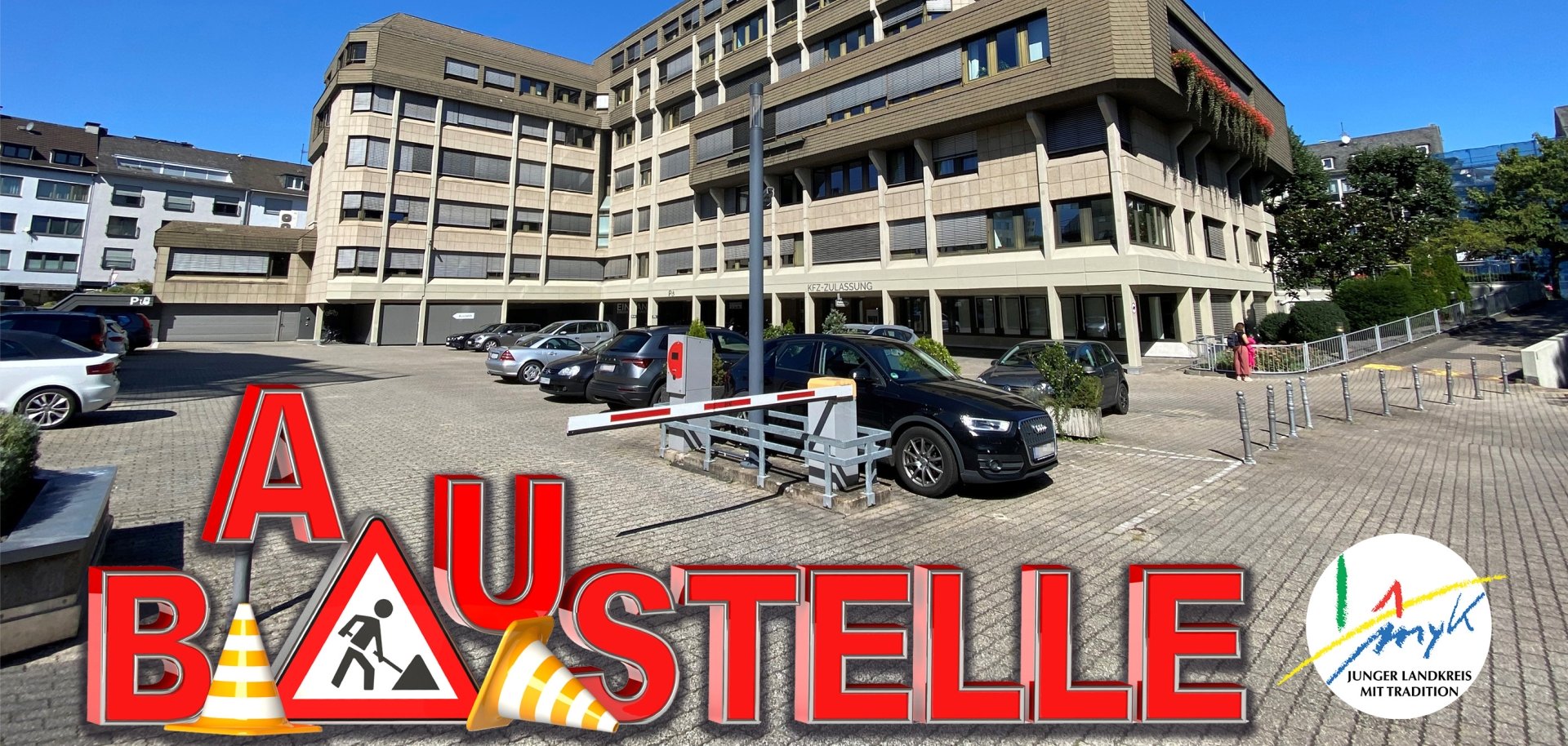 Einschränkungen durch Ausbesserungsarbeiten am Hofparkplatz der Kreisverwaltung Mayen-Koblenz