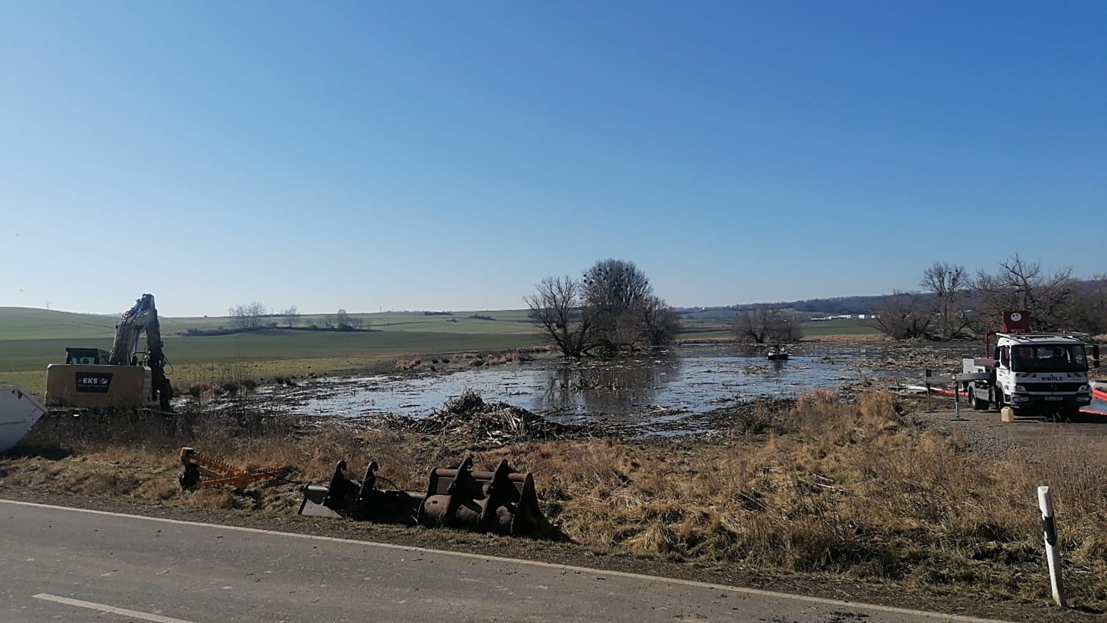 Thürer Wiesen: Mähboot hat Einsatz erfolgreich abgeschlossen 