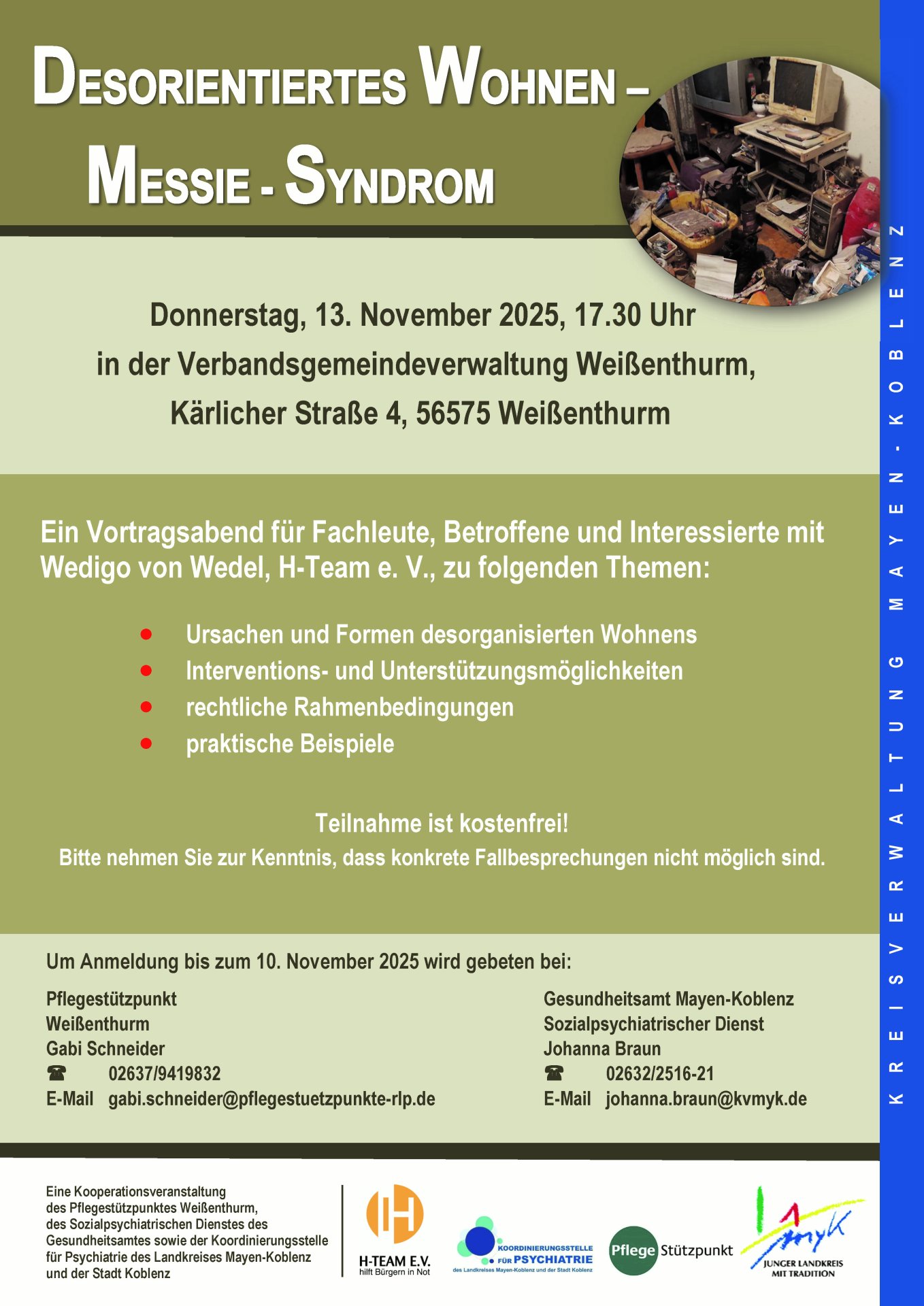 Desorientiertes Wohnen im Fokus – Vortragsabend zum Thema „Messie-Syndrom“  