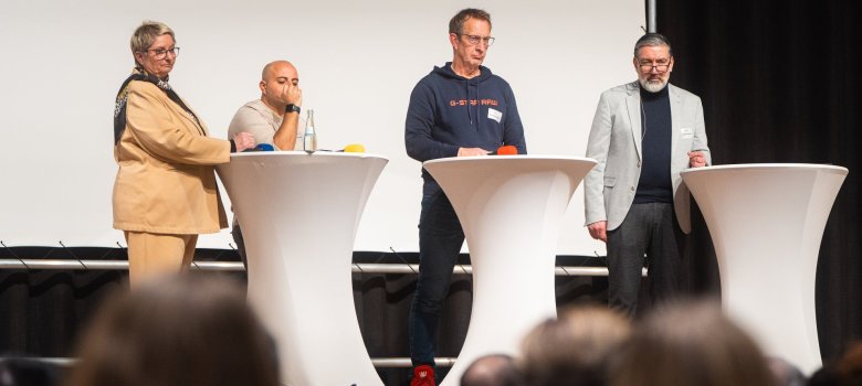 Vlnr. Petra Kretzschmann, Ricardo Amico, Maximiliam Mumm, Abdul-Ahmad Rashid Vlnr. Petra Kretzschmann, Ricardo Amico, Maximiliam Mumm, Abdul-Ahmad Rashid