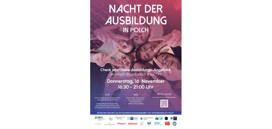 WFG lädt zur 1. Nacht der Ausbildung in Polch