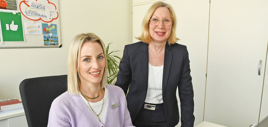 Das BGM-Team der Kreisverwaltung: Christina Auer (links) und Dorothee Weis. 