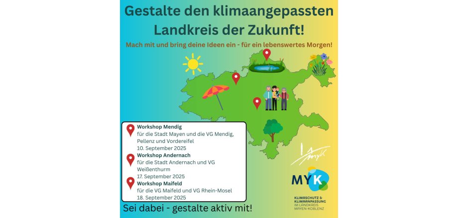 Zukunft gestalten: Bürgerworkshops zur Klimaanpassung starten im September 