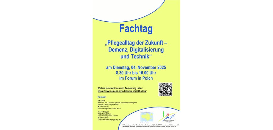 Netzwerk Demenz und Landkreis laden zum Fachtag „Pflegealltag der Zukunft – Demenz, Digitalisierung und Technik“