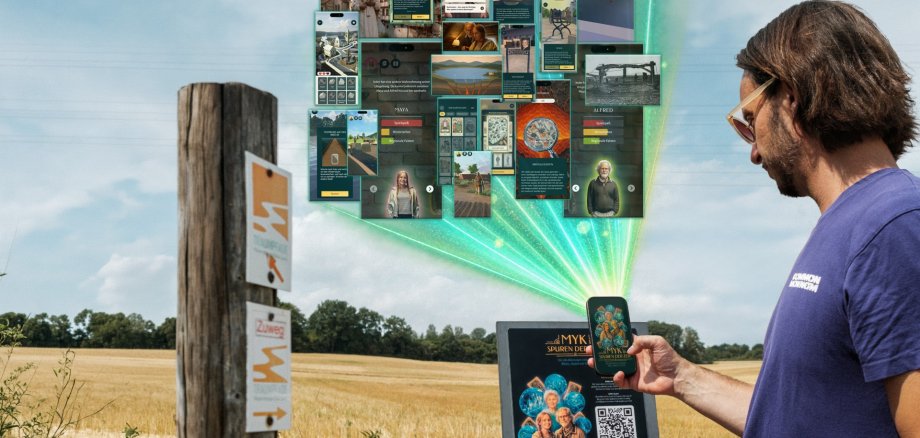 Mithilfe des Smartphones und Augmented-Reality können die Nutzer der App „MYK – Spuren der Zeit“ ab dem 10. Oktober eine Zeitreise im Landkreis Mayen-Koblenz antreten und Geschichte so ganz neu erleben. 