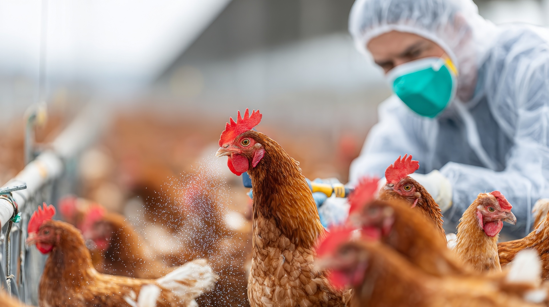 Konsequente Hygienemaßnahmen und geeignete Schutzvorkehrungen helfen, Geflügelhaltungen vor einer Einschleppung des Geflügelpestvirus zu schützen. 