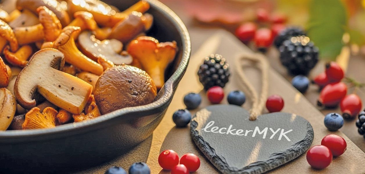 Natur, kulinarische Highlights, Erholung und vielfältige Unterhaltung – das bietet das Programm der „leckerMYK Pilz- und Waldfüchtewochen“. Alle Informationen zu den Veranstaltungen der Aktionswochen sind über den QR-Code links im Artikel abrufbar.